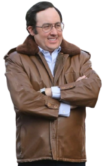 P J Byrne I Play Rocky Brown Leather Jacket - Image 2